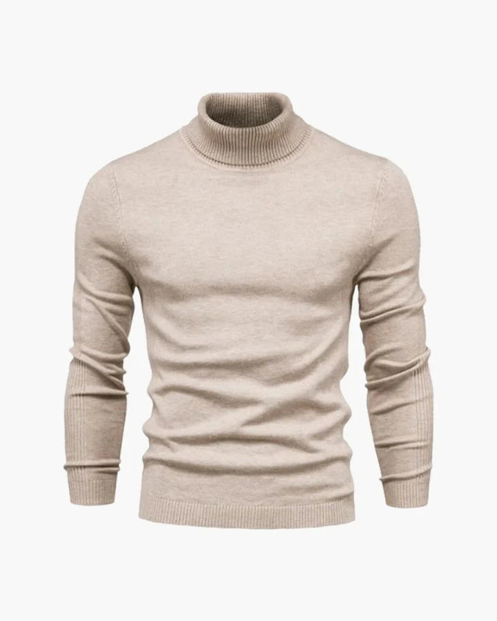 JANGSAN Maglione a Collo Alto in Lana Merino