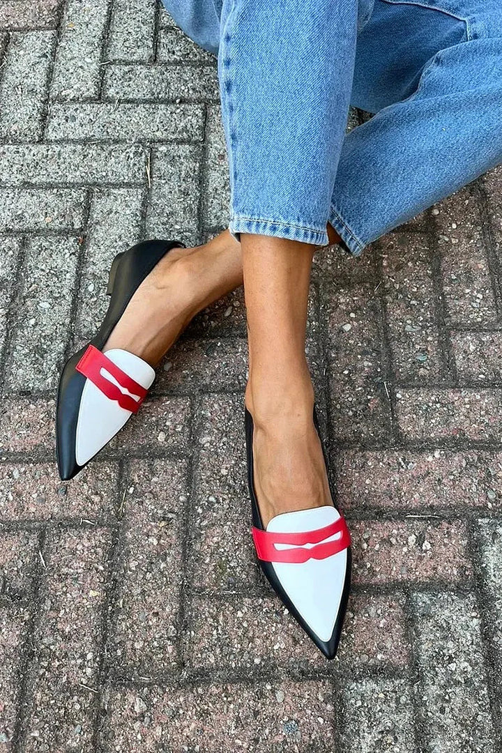 Lisetta | Slippers a punta bicolore