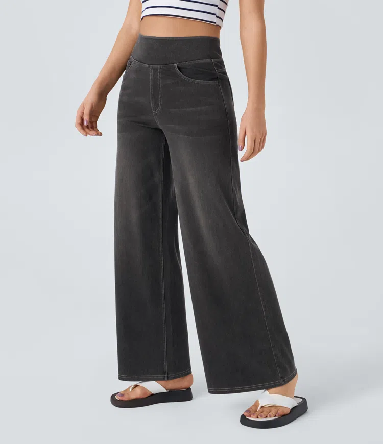 Solène | Jeans a gamba larga con vestibilità rilassata - Milla Rose