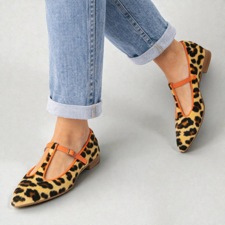 Lulu | Ballerine T-strap leopardate