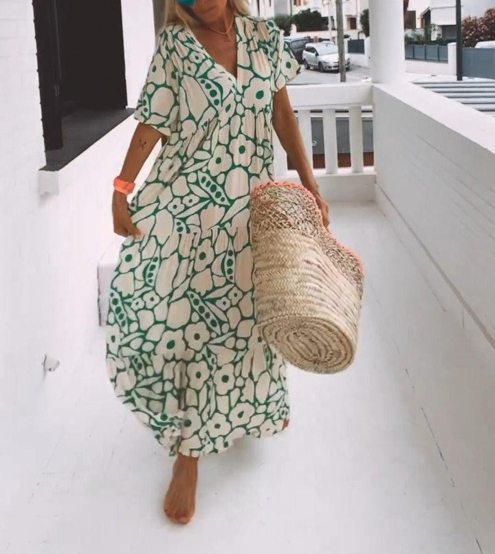 Beatrice | Abito maxi verde