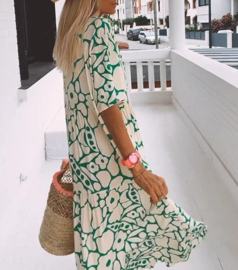 Beatrice | Abito maxi verde