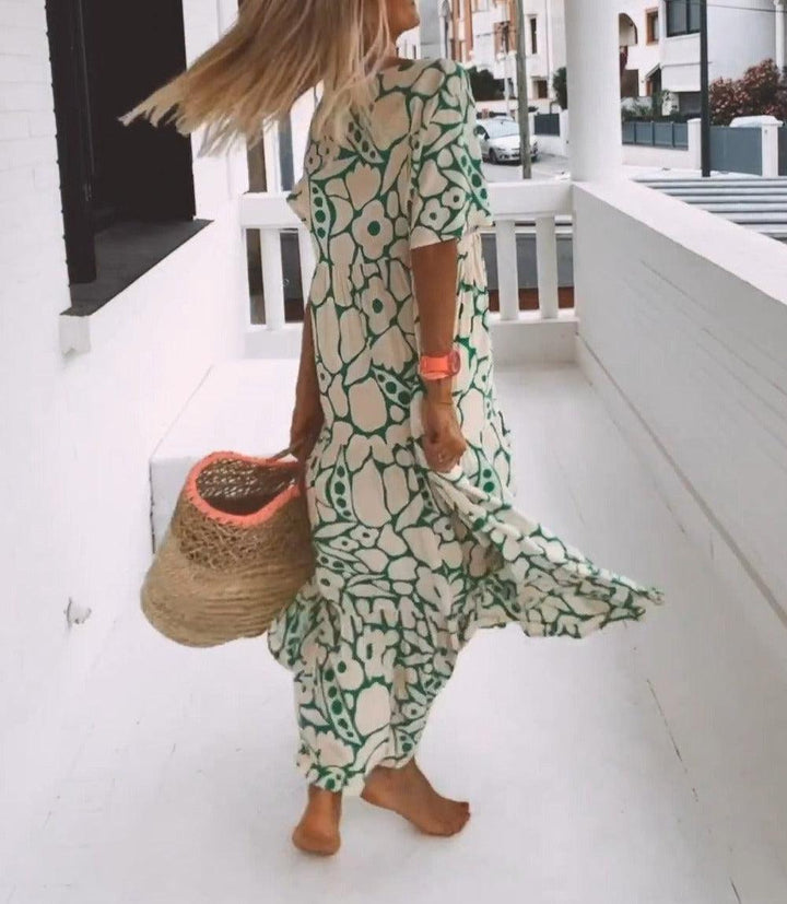 Beatrice | Abito maxi verde