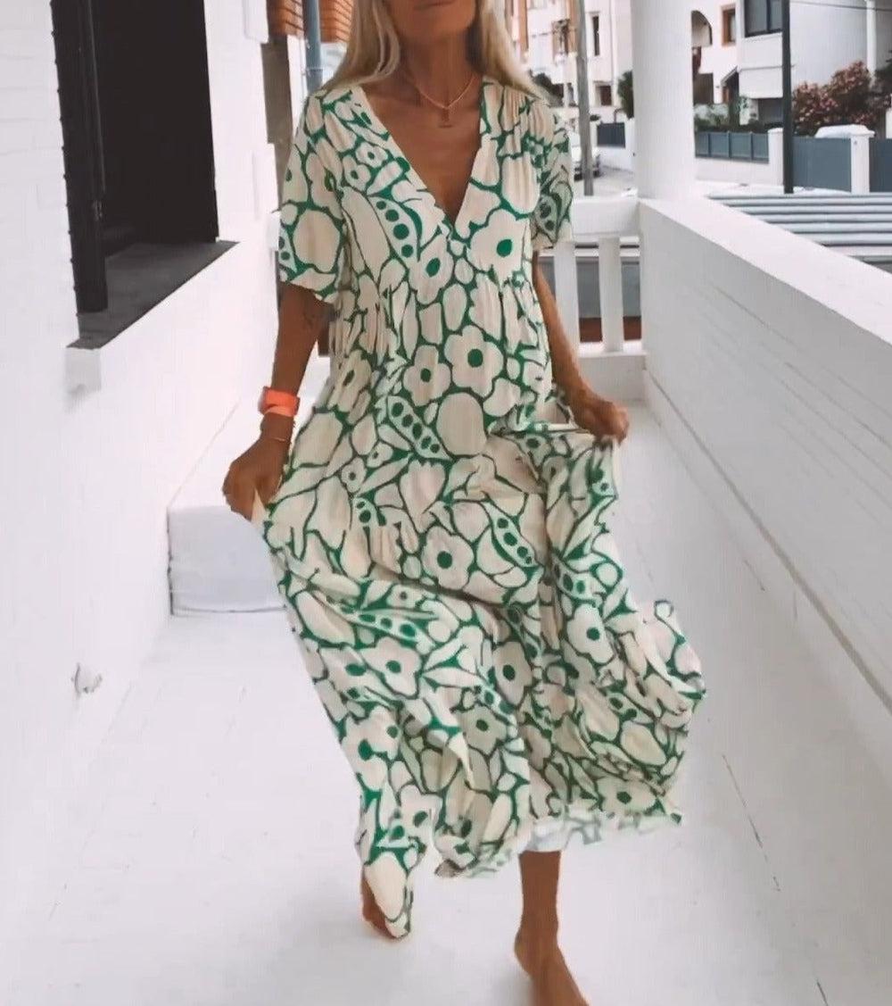 Beatrice | Abito maxi verde