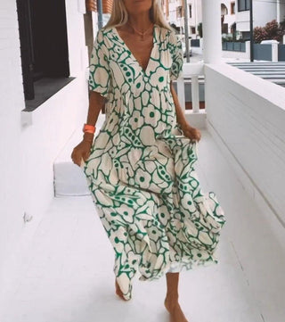 Beatrice | Abito maxi verde