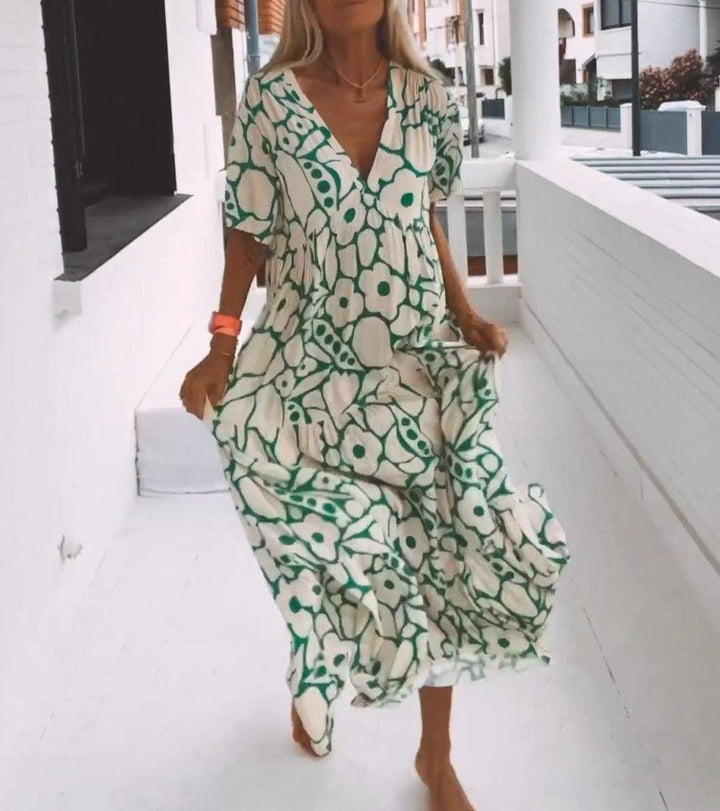 Beatrice | Abito maxi verde