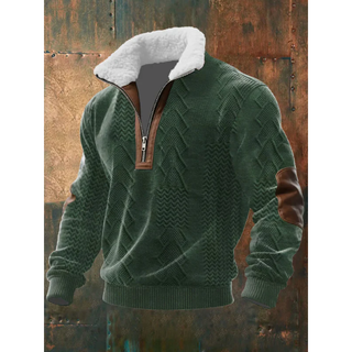 Ettiene | Maglione in pile con zip e colletto alto