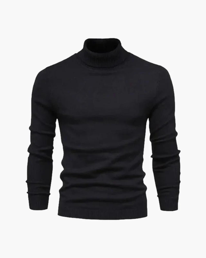 JANGSAN Maglione a Collo Alto in Lana Merino