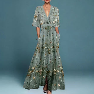 Hazel | Abito avvolgente floreale elegante