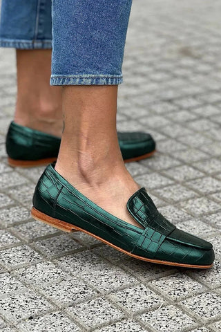 Marzia | Mocassino effetto coccodrillo