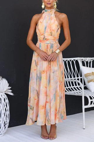 Abigail | Abito maxi con stampa