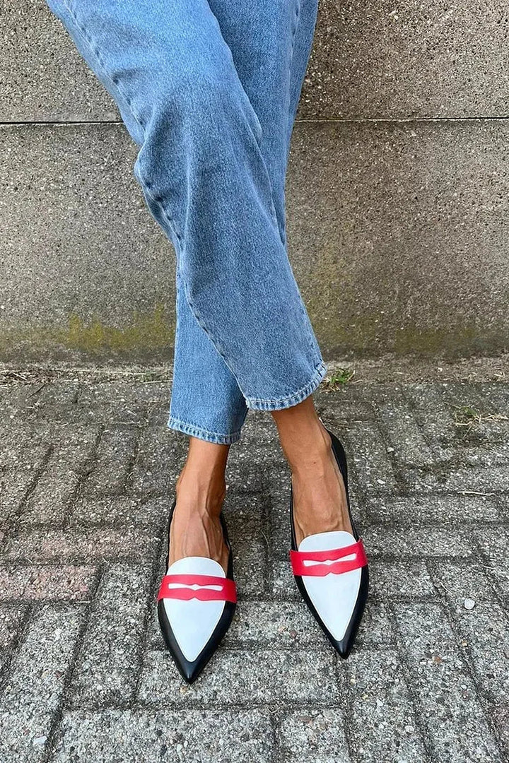 Lisetta | Slippers a punta bicolore