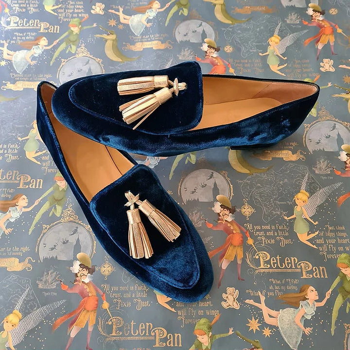 Rosalia | Mocassino con nappe color champagne
