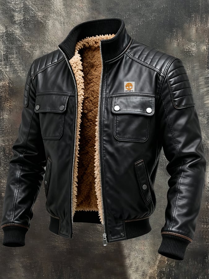 Herenjas Canada | Giacca in similpelle con spalle imbottite