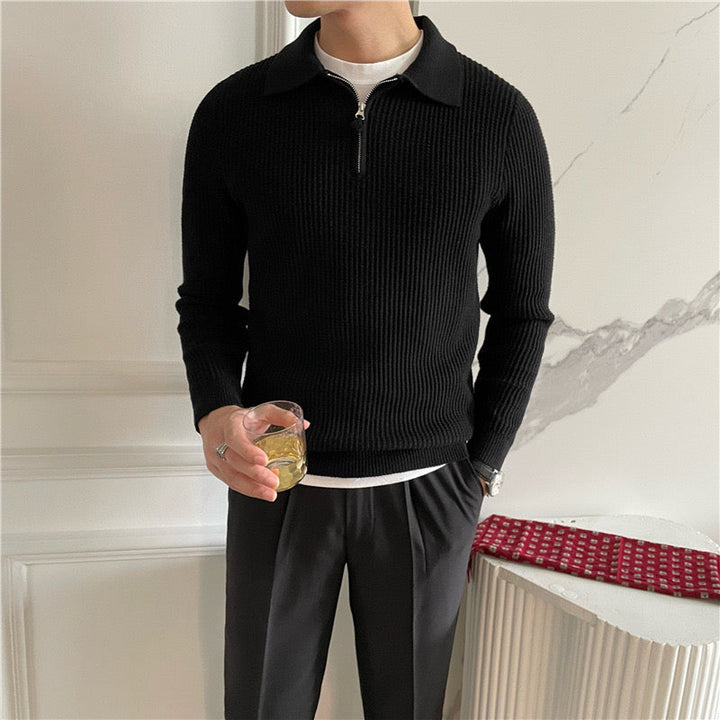 GONGJU Maglione con Zip
