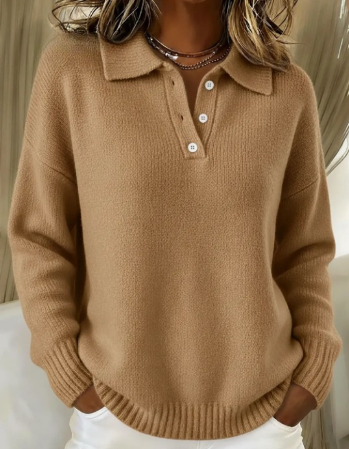 Amalia | Maglione polo casual da tutti i giorni