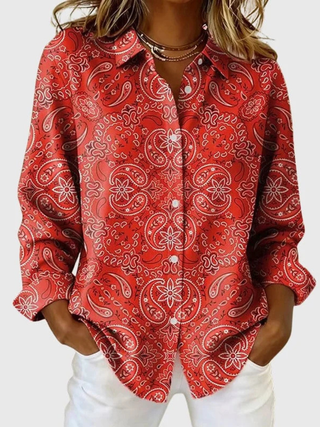 Joanna™ | Blusa con stampa Paisley e bottoni