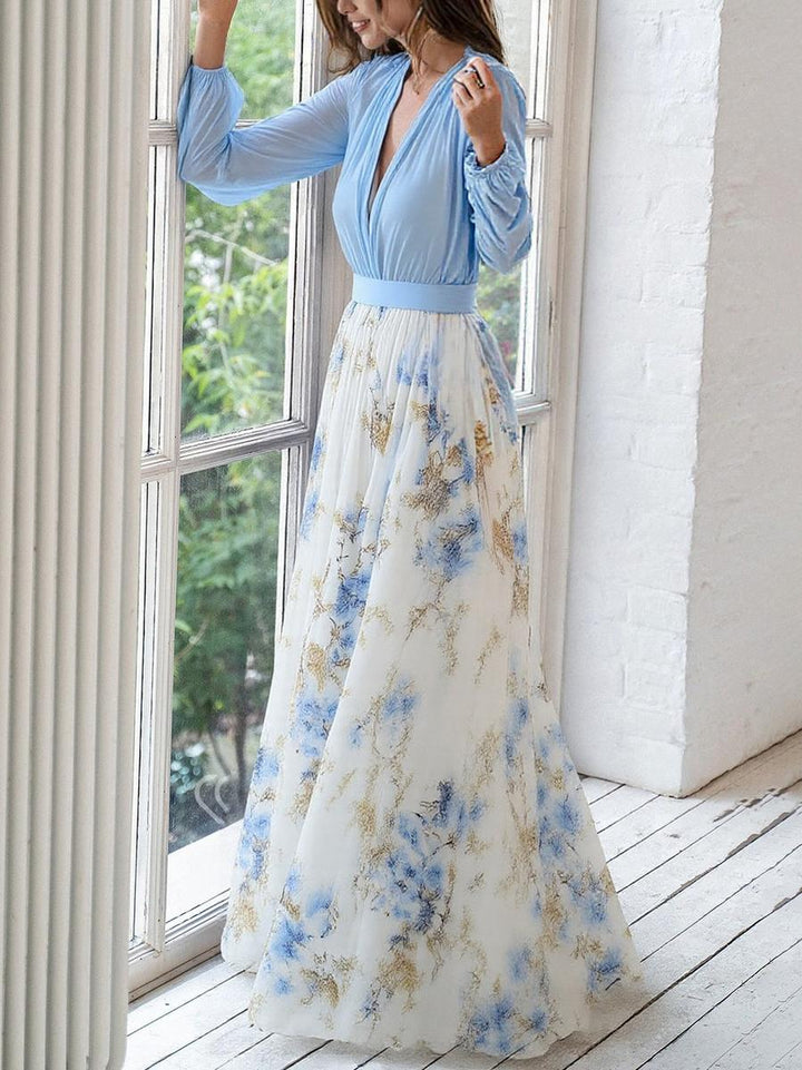 Penelope | Bellissimo abito maxi con stampa floreale
