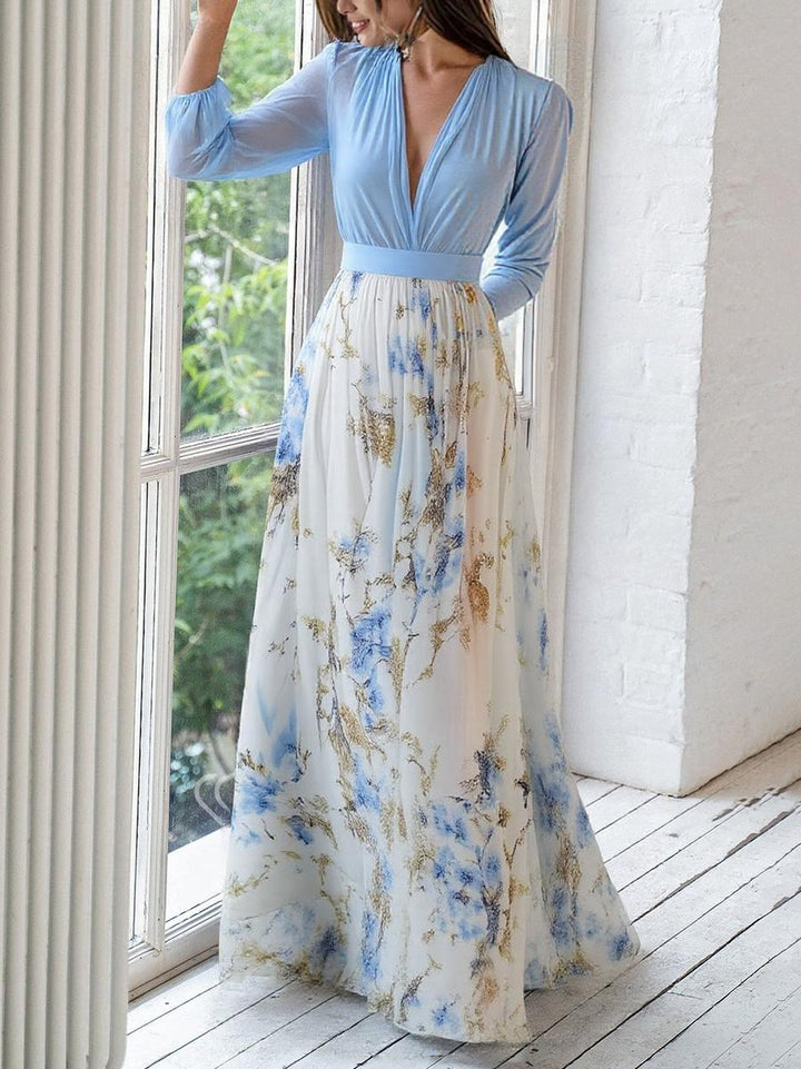 Penelope | Bellissimo abito maxi con stampa floreale