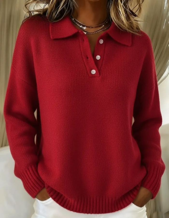 Amalia | Maglione polo casual da tutti i giorni