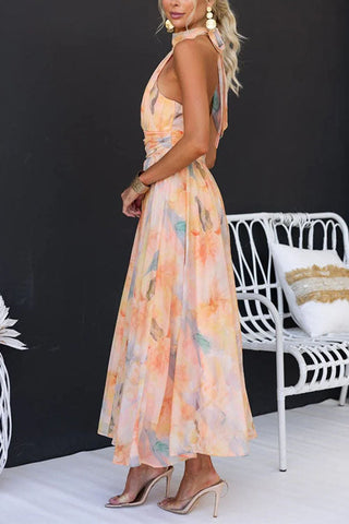 Abigail | Abito maxi con stampa