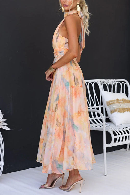 Abigail | Abito maxi con stampa