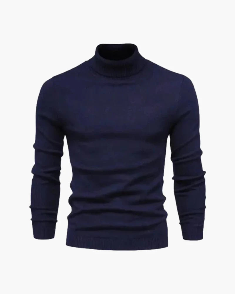JANGSAN Maglione a Collo Alto in Lana Merino