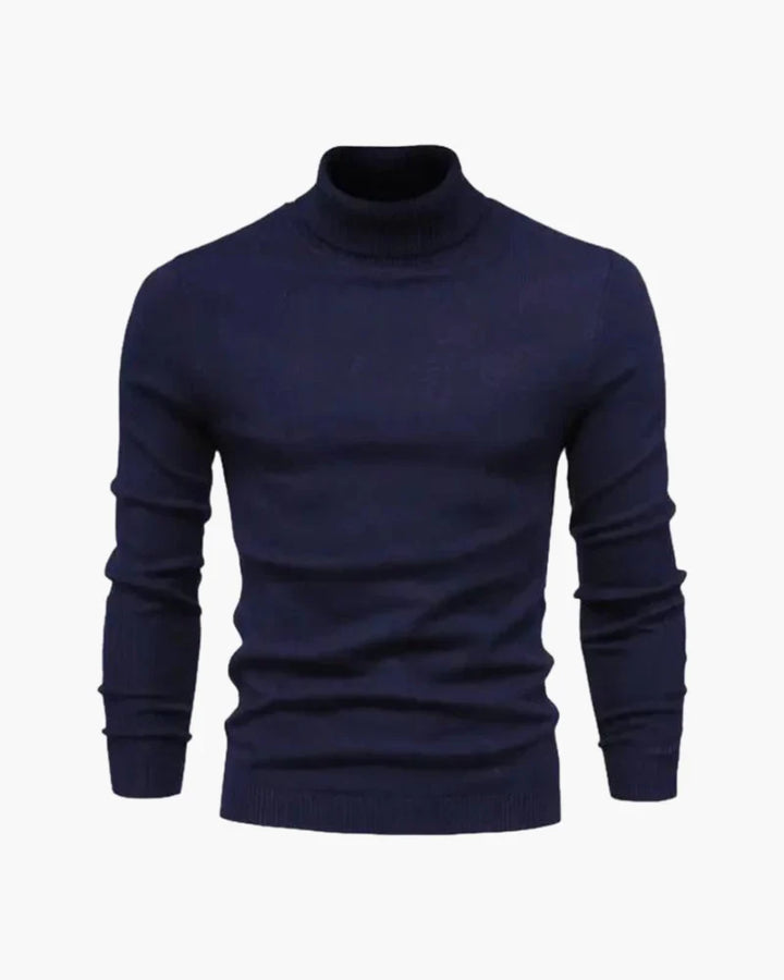 JANGSAN Maglione a Collo Alto in Lana Merino