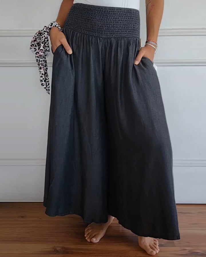 Jasper | Pantaloni a vita alta arricciata - Milla Rose