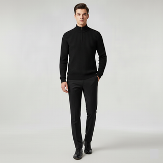 ZERMATT Maglione a Mezzo Zip con Collo Alto