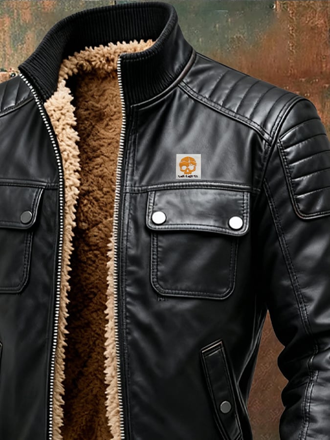 Herenjas Canada | Giacca in similpelle con spalle imbottite
