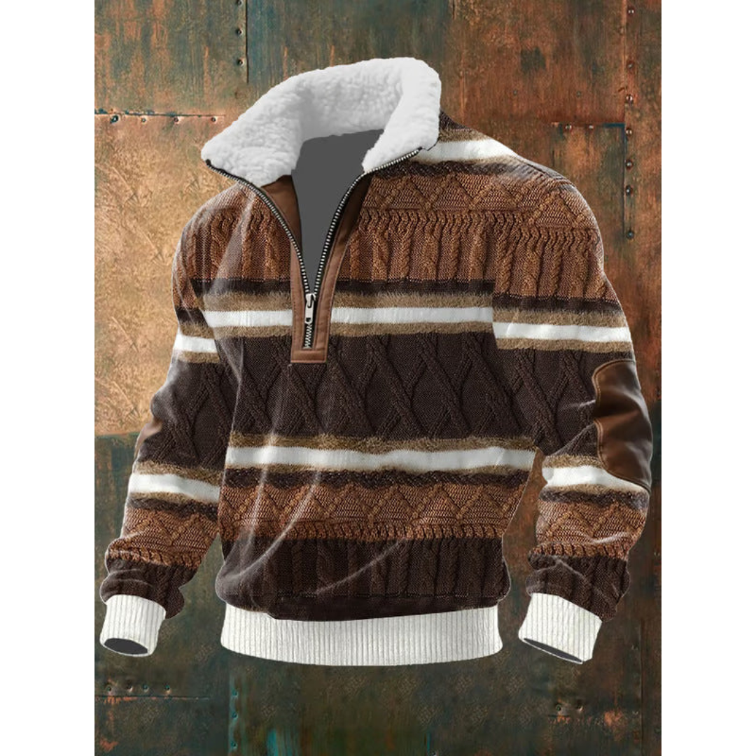 Ettiene | Maglione in pile con zip e colletto alto