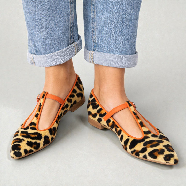 Lulu | Ballerine T-strap leopardate
