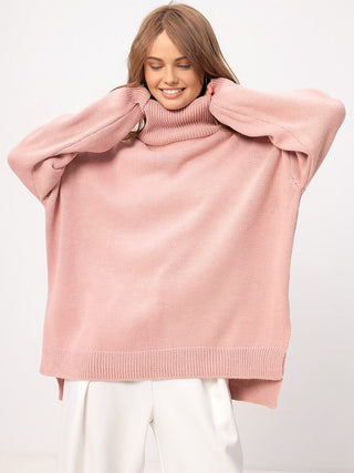 Dina | Maglione dolcevita con spacco oversize