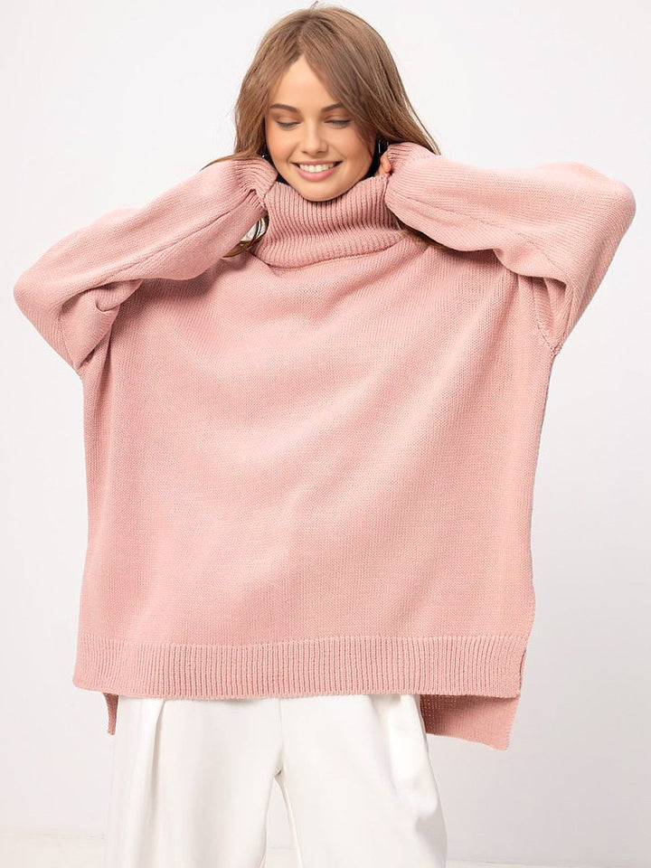 Dina | Maglione dolcevita con spacco oversize