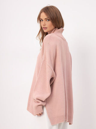 Dina | Maglione dolcevita con spacco oversize