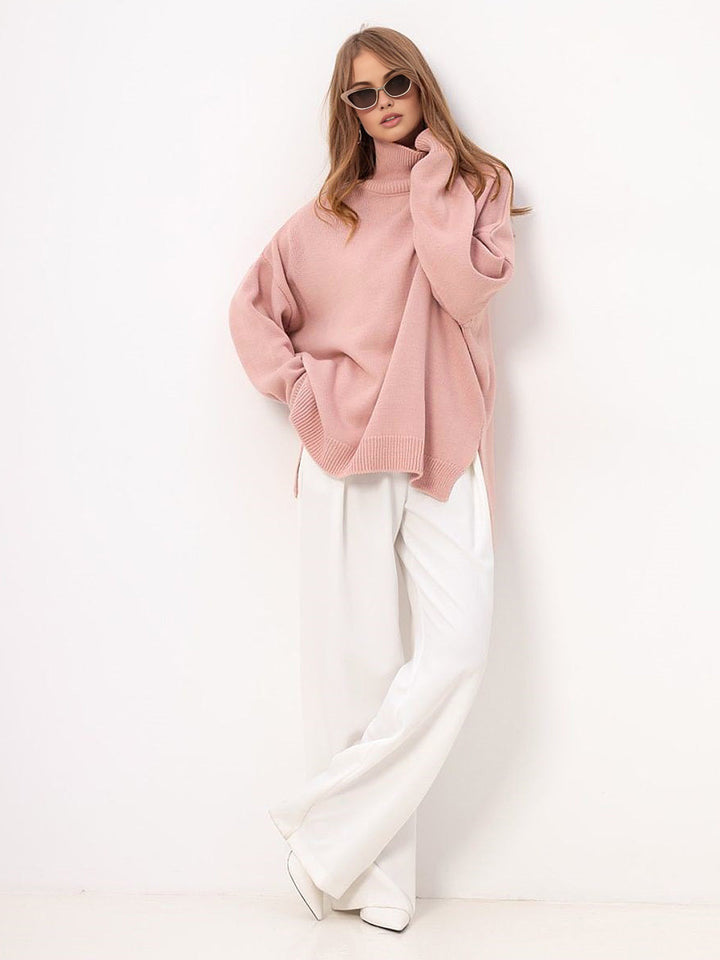 Dina | Maglione dolcevita con spacco oversize