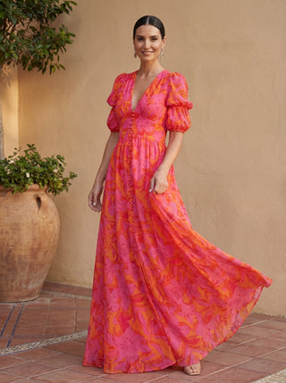 Olvera | Abito fluido elegante - dettaglio movimento