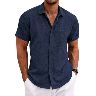 MIAMI Camicia in Lino a Maniche Corte