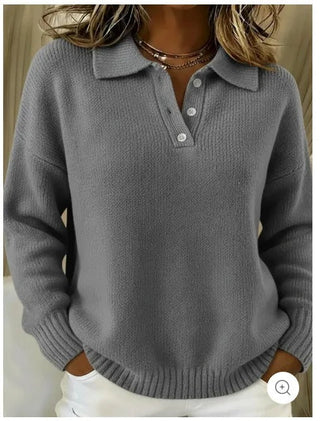 Amalia | Maglione polo casual da tutti i giorni