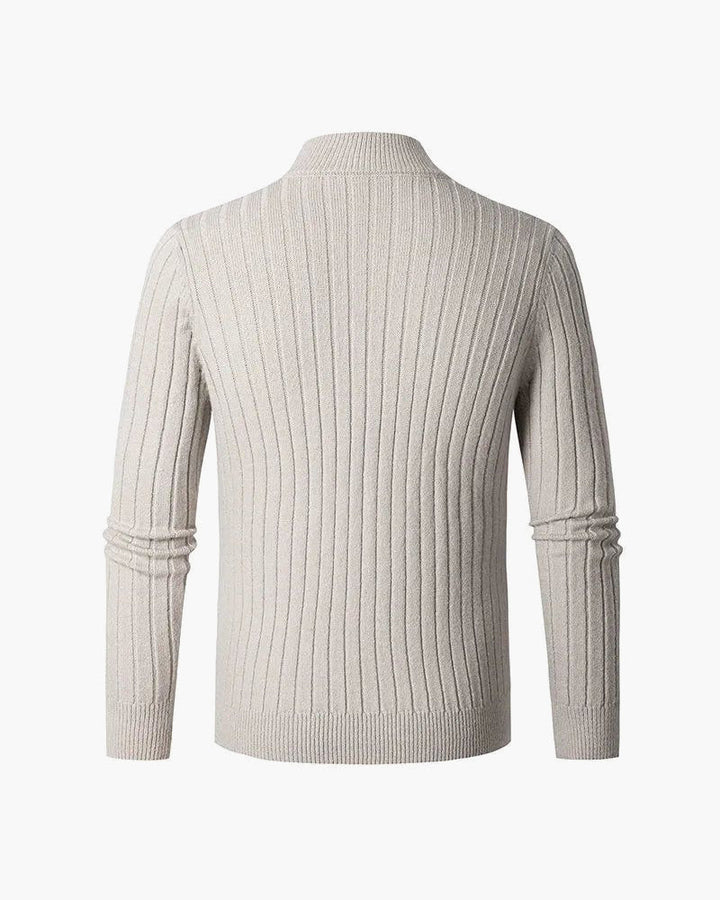ZERMATT Maglione a Mezzo Zip con Collo Alto
