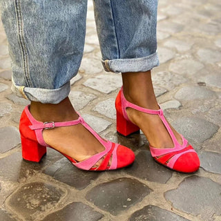 Gaia | Scarpa con cinturino a T e tacco stabile