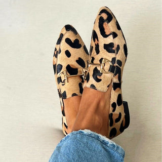 Quirica | Mocassino animalier con morsetto decorativo