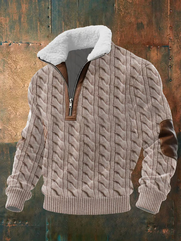 MAGLIONE CON COLLO ALZATO E FODERA