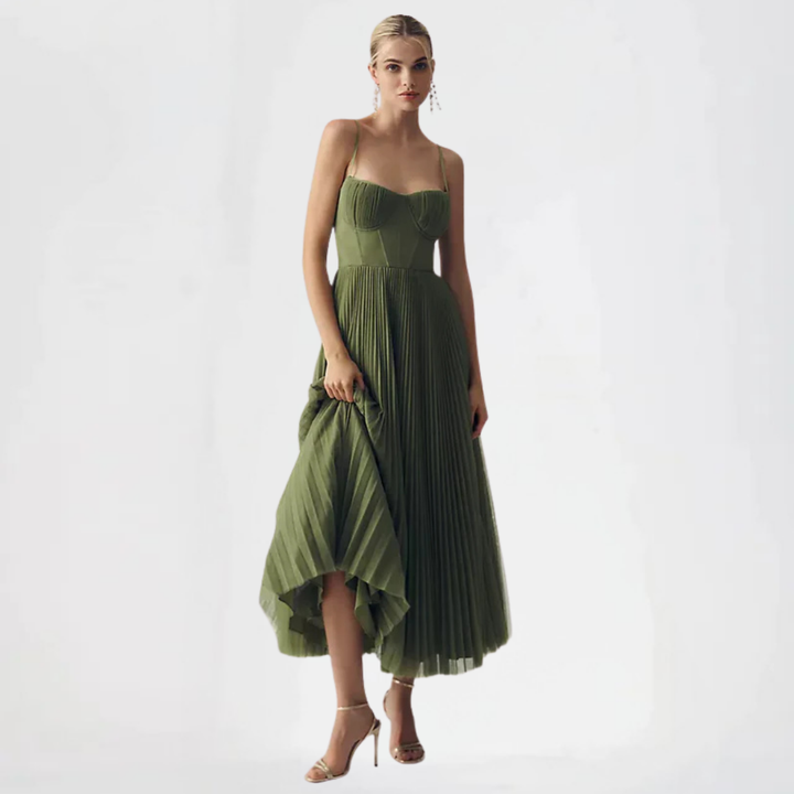 Claire | Abito in tulle plissettato