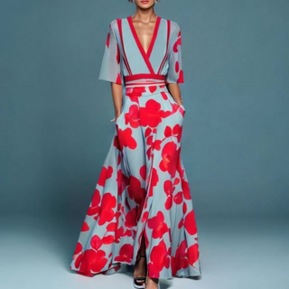 Hazel | Abito avvolgente floreale elegante