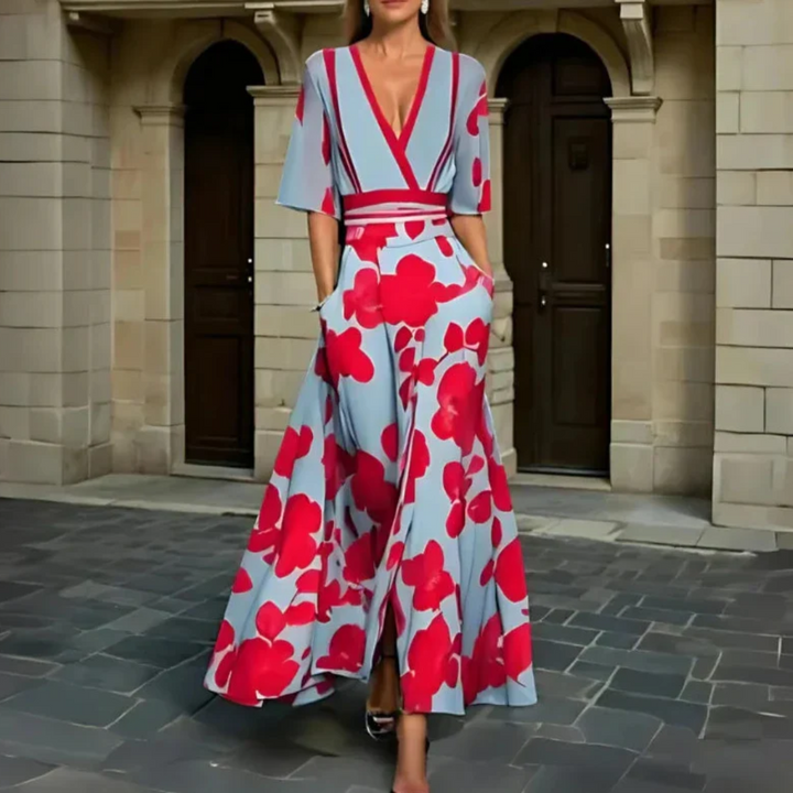 Michelle | Abito elegante con fantasia floreale