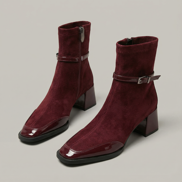 Romani | Stivaletti eleganti in eco-suede con tacco medio
