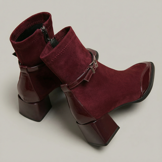 Romani | Stivaletti eleganti in eco-suede con tacco medio
