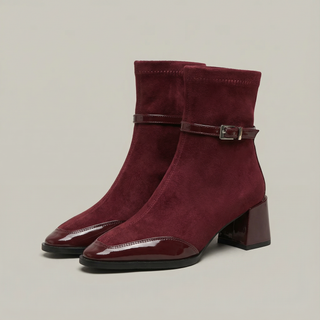 Romani | Stivaletti eleganti in eco-suede con tacco medio